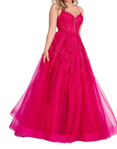 Ellie Wilde Enchanting Gown In Magenta In Pink