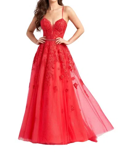 Ellie Wilde Enchanting Prom Dress In Strawberry In Red
