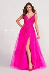 Ellie Wilde Ew34103 Formal Long Prom A Line Dress In Pink