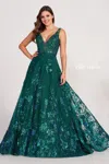 Ellie Wilde Ew34105 Formal Pocket Ballgown Long Prom Dress In Green