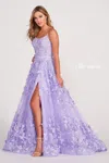 Ellie Wilde Ew34109 Long Formal A Line Dress In Purple