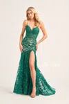 Ellie Wilde Ew35005 Long Formal Mermaid Glitter Prom Dress