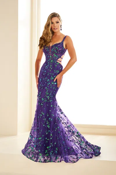 Ellie Wilde Ew36043 Glitter Long Sequin Prom Formal Dress