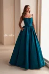 Ellie Wilde Ew36221 Long Formal Ball Gown Evening Prom Dress In Blue