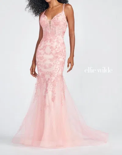 Ellie Wilde Floral Maxi Dress In Pink