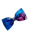 Ellie Wilde Men's Pocket Square Bowtie In Royal/multi In Blue