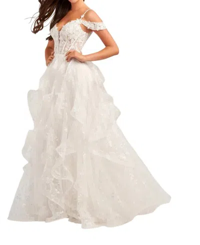 Ellie Wilde Prom Dress In White