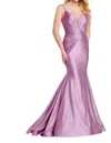 Ellie Wilde Sleeveless Fit And Flare Gown In Lilac In Multi