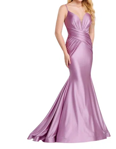 Ellie Wilde Sleeveless Fit And Flare Gown In Lilac In Multi