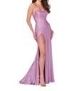 Ellie Wilde Slit Maxi Dress In Purple In Purple