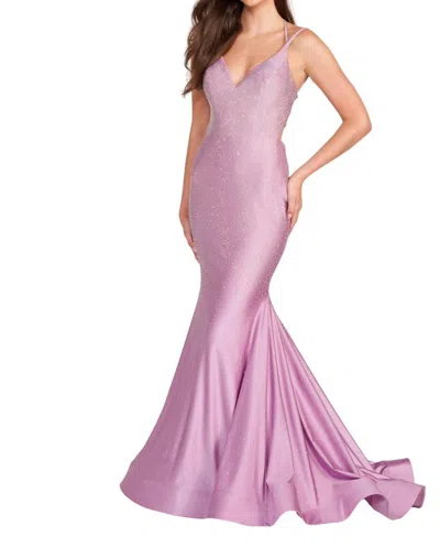 Ellie Wilde Sparkling Fit-and-flare Gown In Lavender Haze In Purple