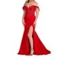 Ellie Wilde Sweetheart Off-shoulder Prom Dress In Red In Red
