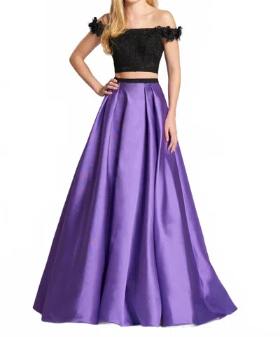 Ellie Wilde Women's Prom Dress In Black Purple