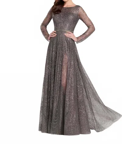 Ellie Wilde Women's Prom Dress In Charcoal In Gray