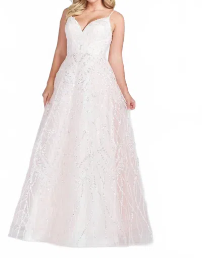 Ellie Wilde Women's Prom Dress In Frost In White