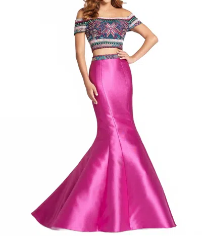 Ellie Wilde Women's Prom Dress In Fuchsia Multi