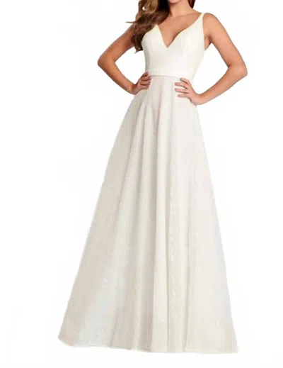 Ellie Wilde Women's Prom Dress In Iridescent White