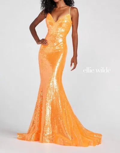 Ellie Wilde Women's Prom Dress In Orange