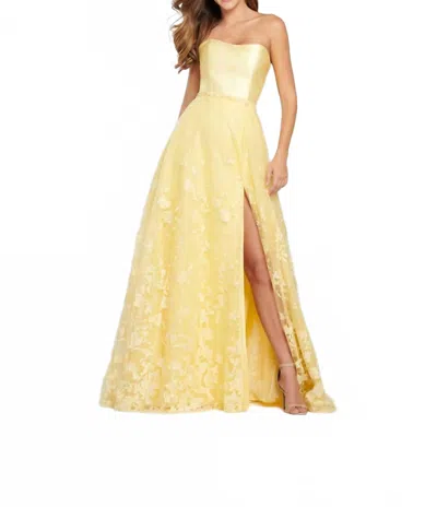 Ellie Wilde Women's Prom Dress In Pale Yellow