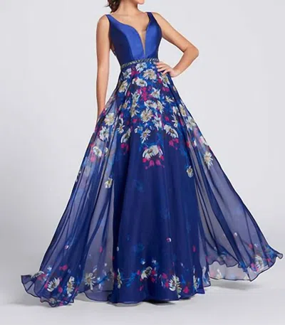 Ellie Wilde Women's Prom Dress In Royal Blue Multi