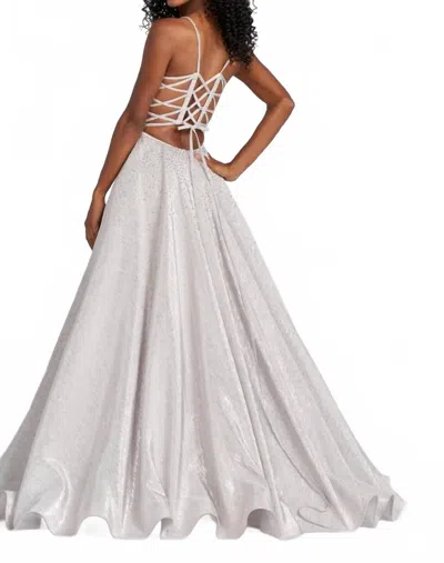 Ellie Wilde Women's Prom Dress In Silver