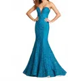 Ellie Wilde Women's Prom Dress In Teal In Blue