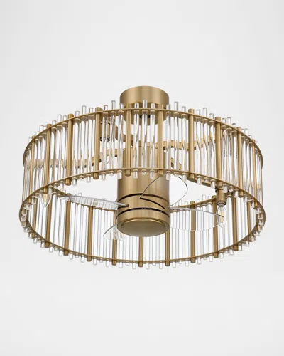 Ellington Reveal 31" Wi-fi Ceiling Fan With Led Light Kit In Satin Brass