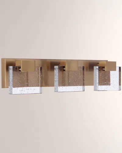 Ellington/litex Alamere 3-light Led Vanity - Satin Brass In Brown