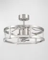 Ellington/litex Alexis 24" Fandelier With Wi-fi In Brushed Polished Nickel