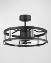 Ellington/litex Alexis 24" Fandelier With Wi-fi In Flat Black