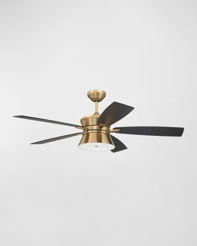 Ellington/litex Dominick 52" Wi-fi Ceiling Fan In Satin Brass