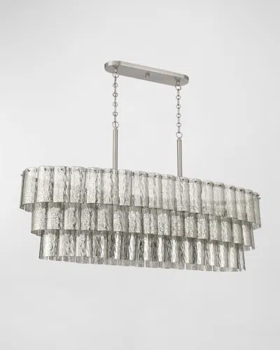 Ellington/litex Museo 7-light Island Chandelier In Brushed Polished Nickel
