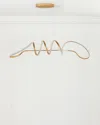Ellington/litex Pulse Led Linear Chandelier Light - 47" In Champagne Brass