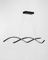 Ellington/litex Pulse Led Linear Pendant Light In Flat Black