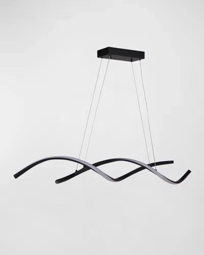 Ellington/litex Pulse Led Linear Pendant Light In Flat Black