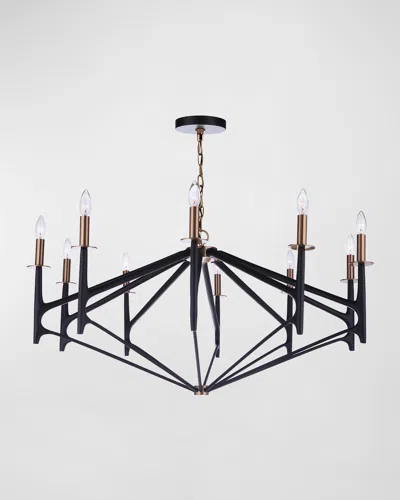 Ellington/litex The Reserve 10 Light Chandelier In Black