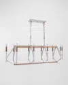 Ellington/litex The Reserve 10-light Island Chandelier In White/satin Brass