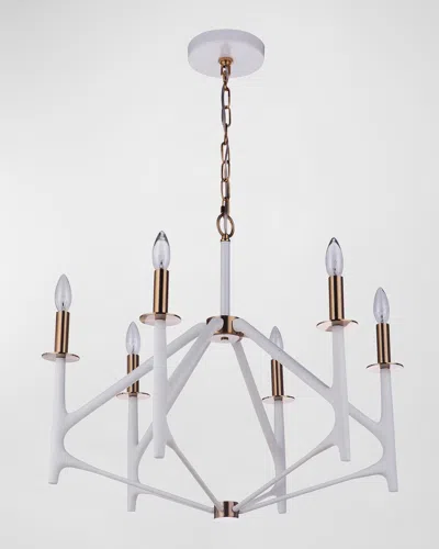 Ellington/litex The Reserve 6-light Chandelier In White