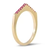 Elliot Young 14k Stackable Pave Point Ring In Gold