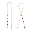 Elliot Young 14k Yellow Gold Loop Threader Earrings With Beads