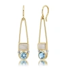 Elliot Young "candy Rush" Double Gemstone Linear Earring In Blue