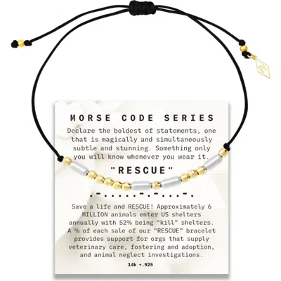 Elliot Young Morse Code Bracelet On Adjustable Cord