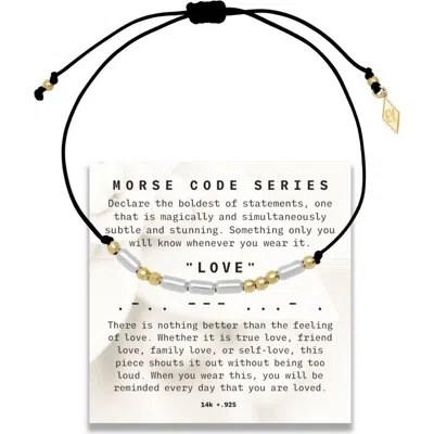 Elliot Young Morse Code Bracelet On Adjustable Cord In Red