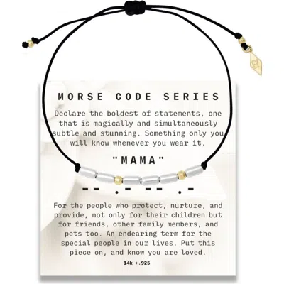 Elliot Young Morse Code Cord Bracelet 14k + Sterling Mama