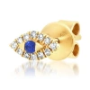 Elliot Young Single Evil Eye Stud Earring With 14k Gold Sapphire & Diamonds In Gold