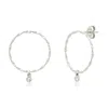 Elliot Young Women's 14k Twisted Hoop Earring In White Gold/diamond In Multi