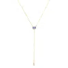 Elliot Young Women's Knife Edge Gemstone Necklace In Tanzanite In Multi