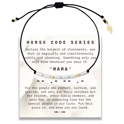 Elliot Young Women's "morse Code" Series Mama Cord Bracelet In Gold