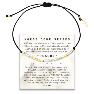 Elliot Young Women's "morse Code" Series Rescue Cord Bracelet In Gold