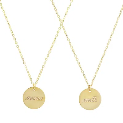Elliot Young Women's Reversible "mama Earth" Disc Necklace In Gold